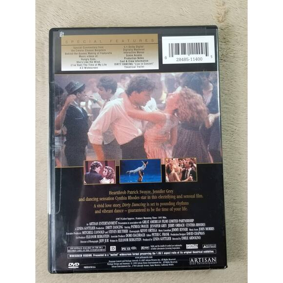 DIRTY DANCING DVD 1987 New Sealed Dolby Digital Remastered 1999 Widescreen - Picture 6 of 7
